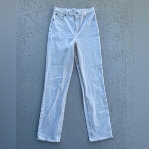 Abercrombie 90s Straight Jeans Women 29 8 XL Tall 33” Inseam White